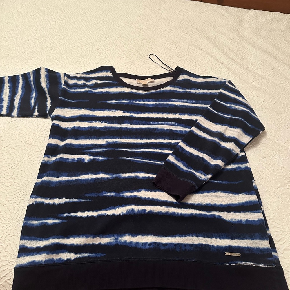 Michael Kors Navy and White Sweatshirt